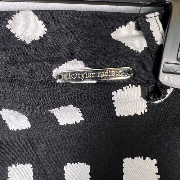 I Love Tyler Madison Black & White Geo Print Skinny Pants (S/P) - Picture 7 of 8